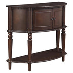 Brown Half Moon Console Table