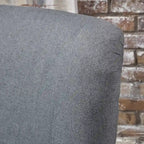 Charcoal 27 High Back Accent Chair with Wing Back and Birch Legs