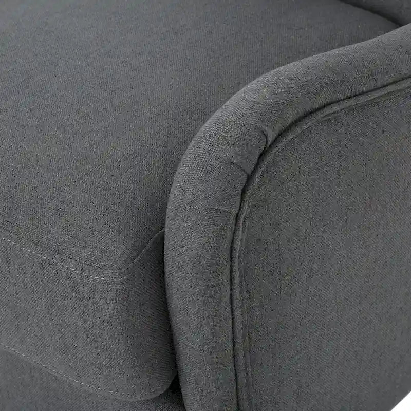 Charcoal 27 High Back Accent Chair with Wing Back and Birch Legs