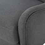 Charcoal 27 High Back Accent Chair with Wing Back and Birch Legs