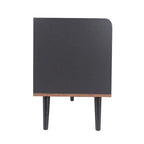 63 Inch Mid Century Modern TV Cabinet Dark Brown Black