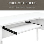 Bush Furniture Somerset 72W L Shaped Desk with Storage Hutch