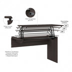 Cabot 3 Position Sit to Stand Desk Return by Bush Furniture