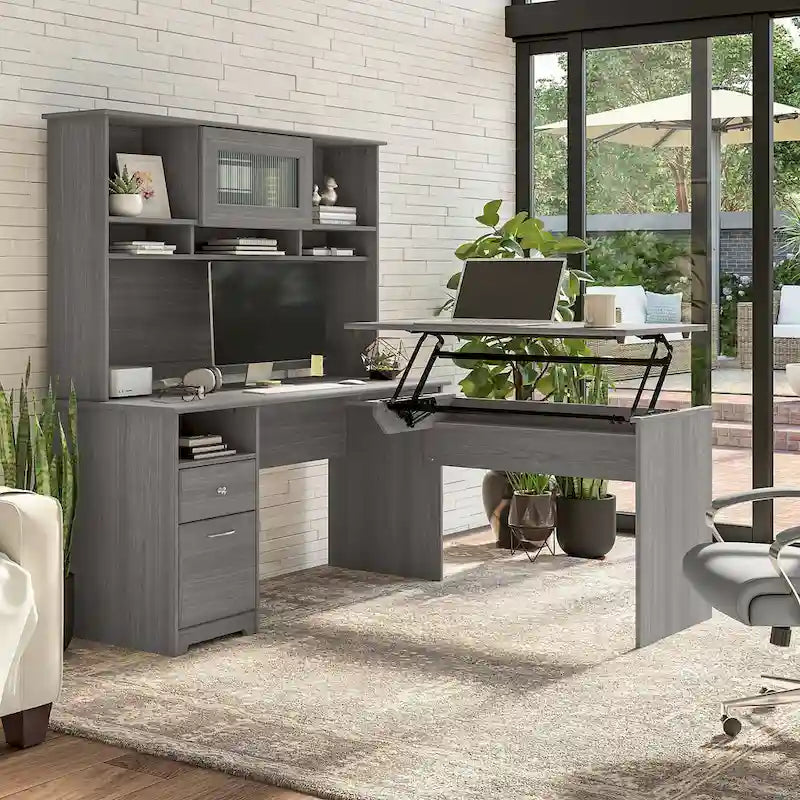 Cabot 3 Position Sit to Stand Desk Return by Bush Furniture