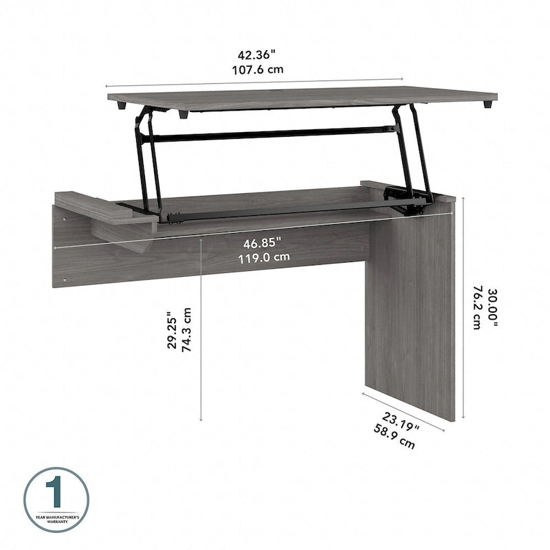 Cabot 3 Position Sit to Stand Desk Return by Bush Furniture