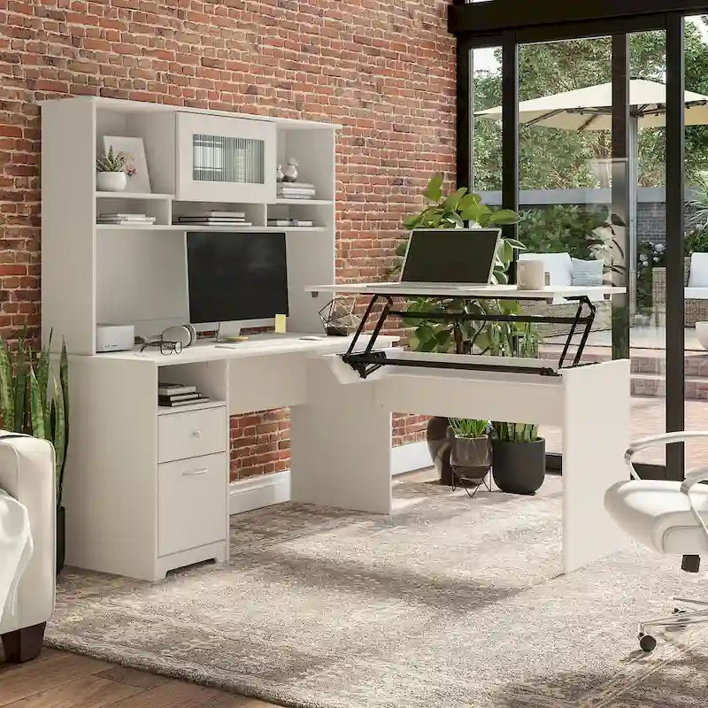 Cabot 3 Position Sit to Stand Desk Return by Bush Furniture