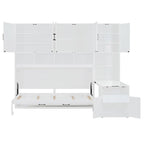 Twin Size Murphy Bed Wall Bed with Closet , Drawers & Desk