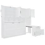 Twin Size Murphy Bed Wall Bed with Closet , Drawers & Desk