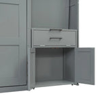 Twin Size Murphy Bed Wall Bed with Closet , Drawers & Desk