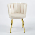 Velvet Dining Chairs with Gold Legs (Set of 2)