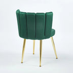 Velvet Dining Chairs with Gold Legs (Set of 2)