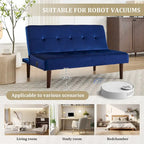Mini Folding Futon Sofa Bed,45 Small Loveseat Couch with Adjustable Backrest & Charging Port, Modern Sleeper Recliner