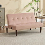 Mini Folding Futon Sofa Bed,45 Small Loveseat Couch with Adjustable Backrest & Charging Port, Modern Sleeper Recliner