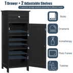Costway Bathroom Floor Cabinet Storage Organizer Free-Standing with
