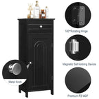 Costway Bathroom Floor Cabinet Storage Organizer Free-Standing with