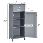 Costway Bathroom Floor Cabinet Storage Organizer Free-Standing with