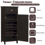 Costway Bathroom Floor Cabinet Storage Organizer Free-Standing with