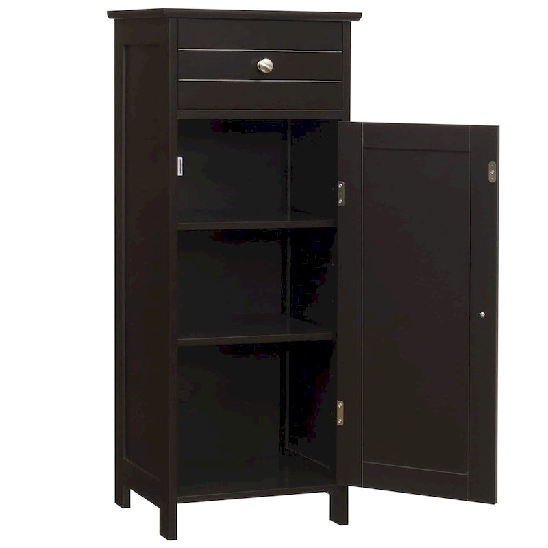 Costway Bathroom Floor Cabinet Storage Organizer Free-Standing with