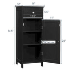 Costway Bathroom Floor Cabinet Storage Organizer Free-Standing with