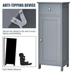 Costway Bathroom Floor Cabinet Storage Organizer Free-Standing with