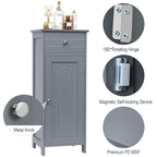 Costway Bathroom Floor Cabinet Storage Organizer Free-Standing with