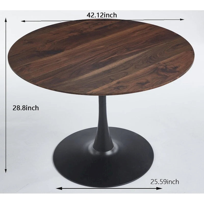 Modern Table with MDF Top and Metal Legs for Small Spaces Kitchens Multi Functional Use and Living Room