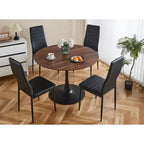 Modern Table with MDF Top and Metal Legs for Small Spaces Kitchens Multi Functional Use and Living Room