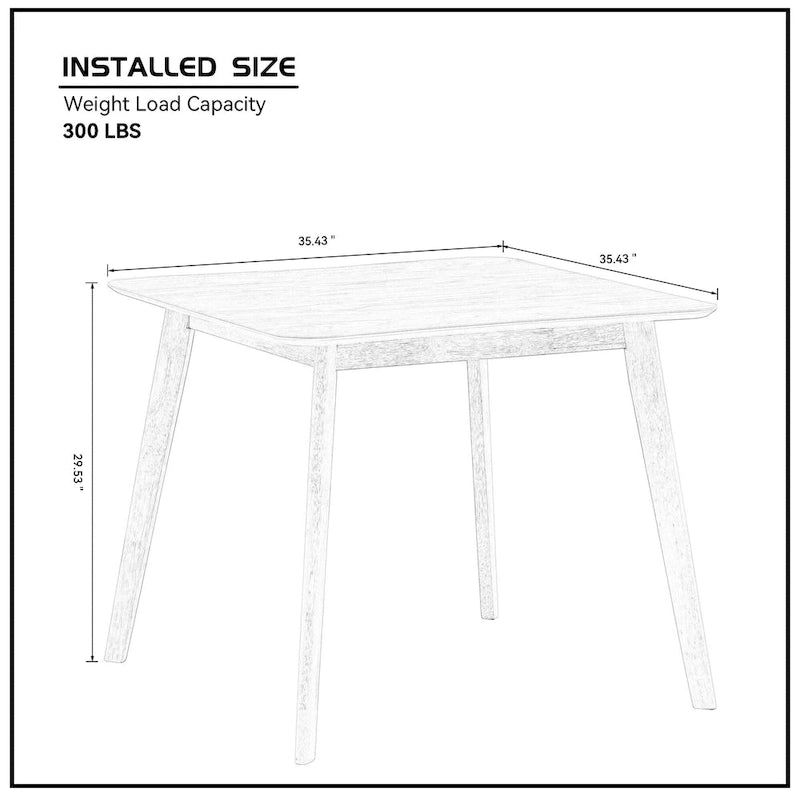 Modern Table with MDF Top and Metal Legs for Small Spaces Kitchens Multi Functional Use and Living Room