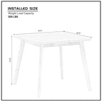 Modern Table with MDF Top and Metal Legs for Small Spaces Kitchens Multi Functional Use and Living Room