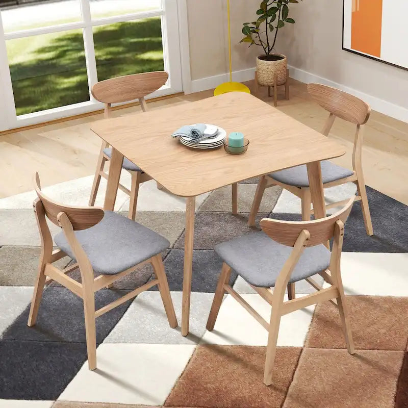 Modern Table with MDF Top and Metal Legs for Small Spaces Kitchens Multi Functional Use and Living Room