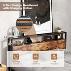 Costway Full/Queen Industrial Platform Bed Frame with Drawer Storage