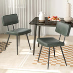 Costway Dining Chairs Set of 2 with PU Leather Cover Filled Sponge - See Details