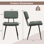 Costway Dining Chairs Set of 2 with PU Leather Cover Filled Sponge - See Details