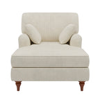 40.5Oversized Chaise Lounge Chair with 2 Comfy Pillows Rolled Arms Corduroy Fabric Sleeper Sofa Chair for Living Room Bedroom