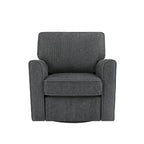Accent Barrel Chair with Side Pockets360 Swivel Office Chair Chenille Armchair for Office