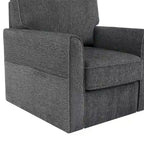 Accent Barrel Chair with Side Pockets360 Swivel Office Chair Chenille Armchair for Office