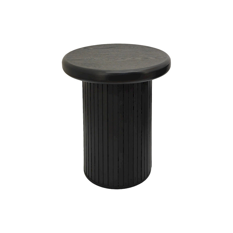 Modern Round Coffee Table Set Double Table Combination Coffee Table with Fluted Table Leg, for Living Room