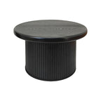 Modern Round Coffee Table Set Double Table Combination Coffee Table with Fluted Table Leg, for Living Room