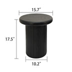 Modern Round Coffee Table Set Double Table Combination Coffee Table with Fluted Table Leg, for Living Room