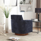 360 Degree Accent Swivel Chair,Chenille Upholstered Arm Chair