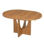 Modern 5-Piece Round Dining Table with 16.2 Removable Leaf
