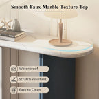 Narrow Console Table, Entryway Table,Navy+White