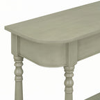 Narrow Console Table with Curved Corner (Gray)