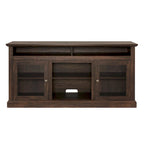 Classic American TV Stand with 4 Storage Shelf and 2 Storage Cabinets for Living Rooms Bedroom and Office