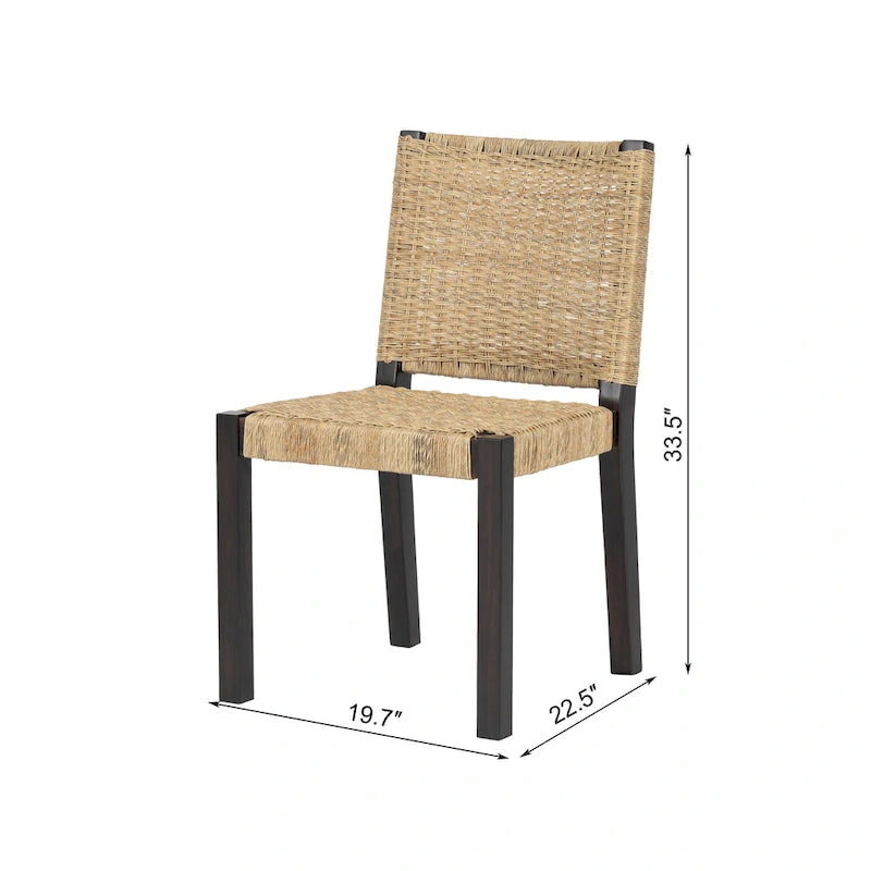Farmhouse Wood Dining Set of 4, Extendable Kitchen Table Set with 2 Curved Backrest Chairs and Rattan Bench for 4-8 Guests
