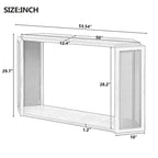 Arrow-Shaped Design Console Table Entryway Table with Open Shelf, Rattan Sofa Table Accent Table for Living Room Hallway