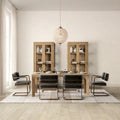 Classic Home Crest 78 Reclaimed Pine Wood Dining Table in Natural