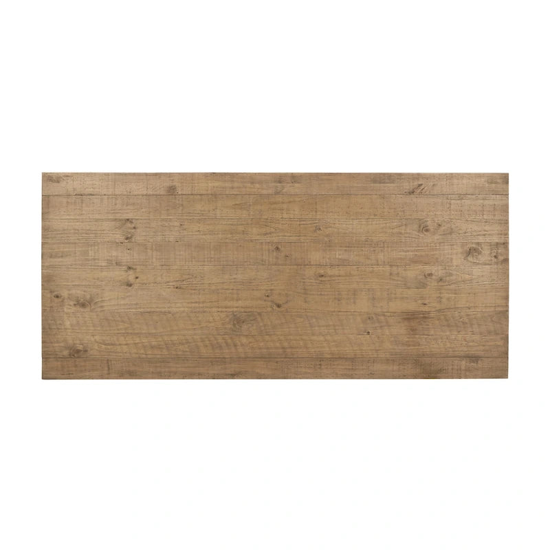 Classic Home Crest 78 Reclaimed Pine Wood Dining Table in Natural