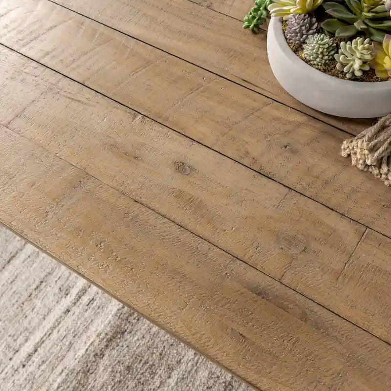 Classic Home Crest 78 Reclaimed Pine Wood Dining Table in Natural