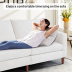 82.68 in. L Corduroy Mid-Century Modern Rectangle 2-Seater Loveseat with Square Arm